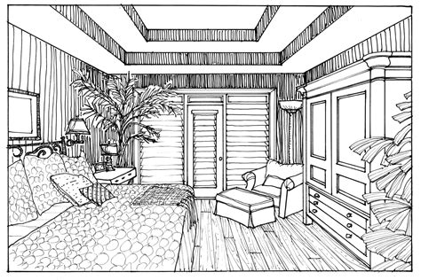 One Point Perspective Perspective Drawing Architecture Drawing Interior