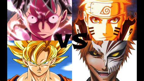 You can choose your character from one piece,naruto,bleach,dragon ball characters to fight computer or your friends. SSF2 GOKU VS NARUTO VS LUFFY VS ICHIGO RACEL HASAMURA ...