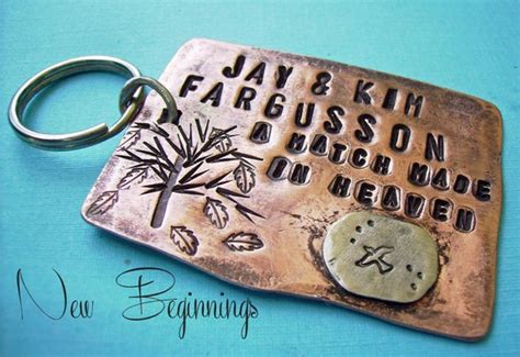 Items Similar To Personalized Hand Stamped Key Chain Beginnings