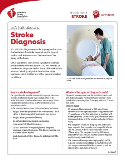 Lets Talk About Stroke Diagnosis American Stroke Association