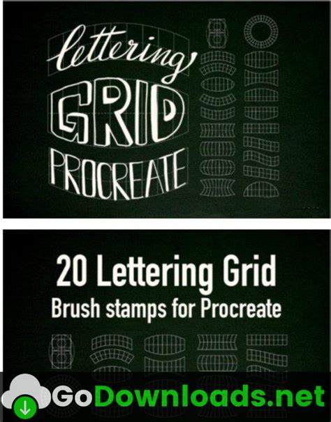 Lettering Grid For Procreate Stamp Brush Free Download Godownloads