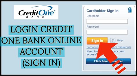 How To Login Credit One Bank Online Banking Account Credit One Bank