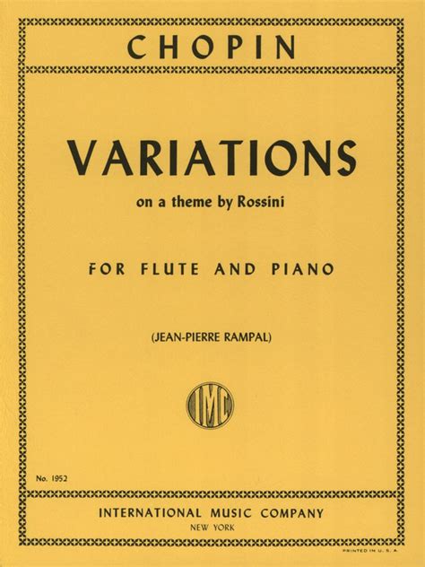 Variations On A Theme By Rossini Rampal Van Frédéric Chopin In De