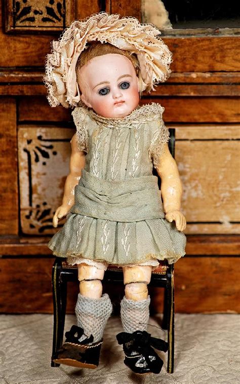 Rare Kestner Pouty Size 1 Marks 1 6 ½ Bisque Doll Costume Costumes Feather Brows