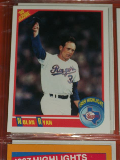 1991 rickey henderson, a's, 1 score insert #b4. Nolan Ryan 1990 Score "1989 Highlights" Baseball Card