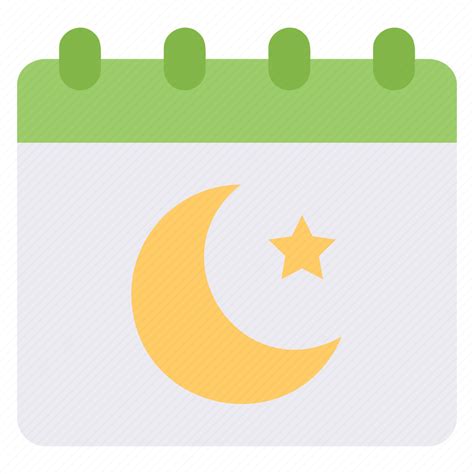 Day Muslim Calendar Islamic Celebration Ramadan Date Icon
