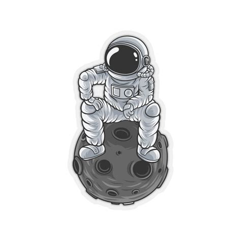 Astronaut Sticker Spaceman Sticker Space Sticker Galaxy Etsy