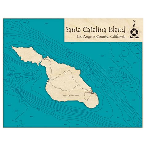 Santa Catalina Island Custom Laser Cut Art Lake Art Llc