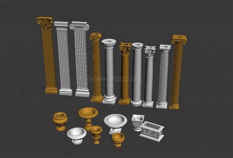 3d Decorative Columns Neoclassical Model 179 Free Download