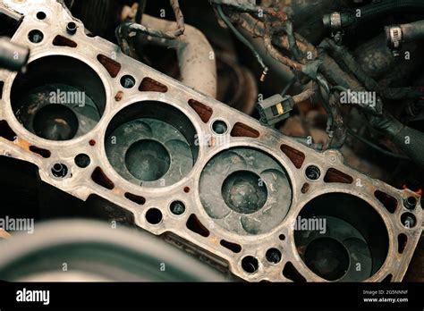 Pistons And Cylinder Head Of Engine Block Vehicle Motor Capital Repair