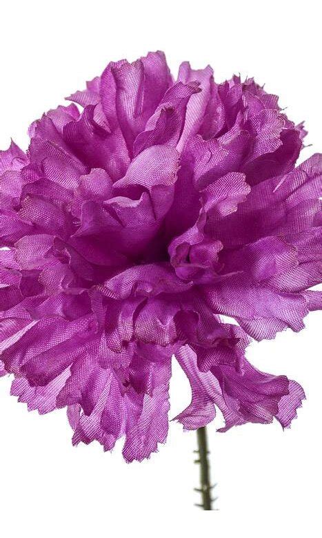 7 silk carnation pick purple pkg 100