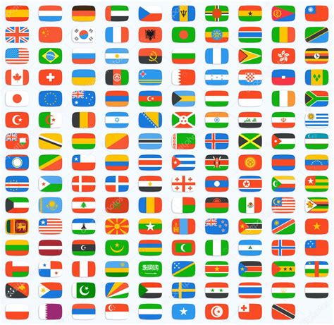 Bandeiras Do Mundo — Vetor De Stock © Jizo 70900997