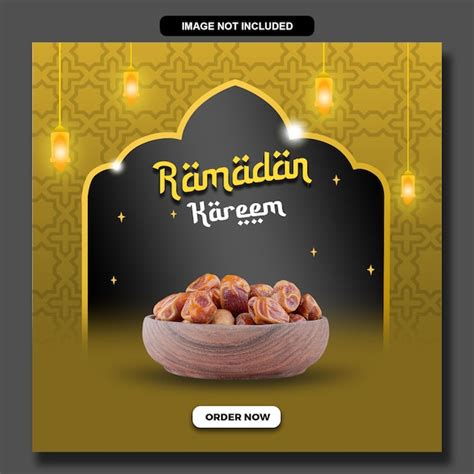 Premium Psd Free Psd Ramadan Kareem Food Menu Social Media Post