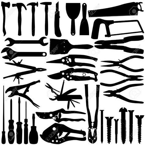 Pin On Tool Silhouettes Vectors Clipart Svg Templates Cutting