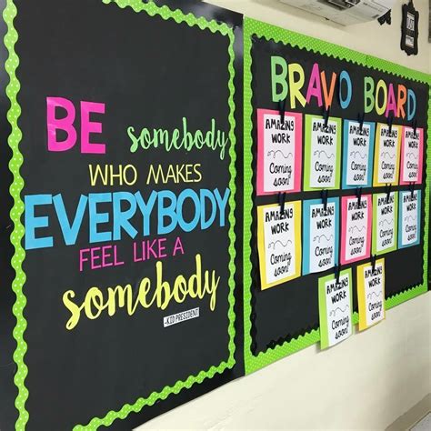 Chalkboard Brights Student Work Bulletin Board Idea Kindergarten