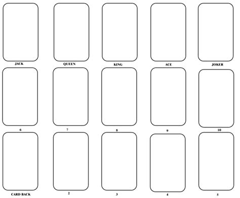 Printable Deck Of Cards Template Snowmanadventure