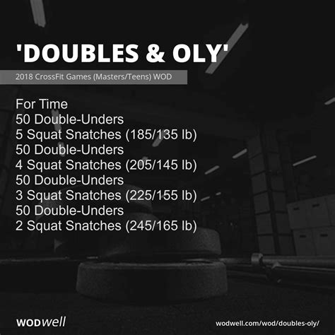 Doubles And Oly Wod