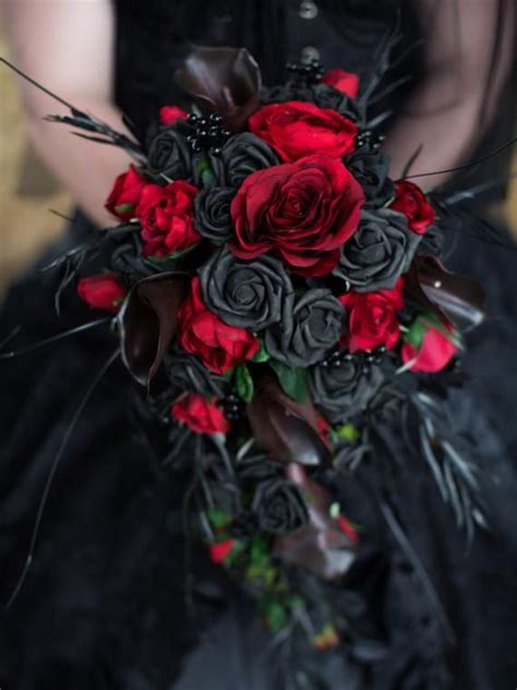 Gothic Bride Bouquet Wedding Flowers Custom Made To Your Etsy Uk