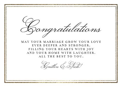 Simple Salutation Free Wedding Congratulations Card Free