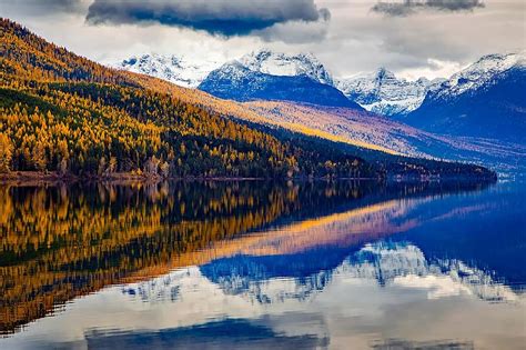 Lake Mcdonald Glacier National Park Montana Landscape Scenic Sky