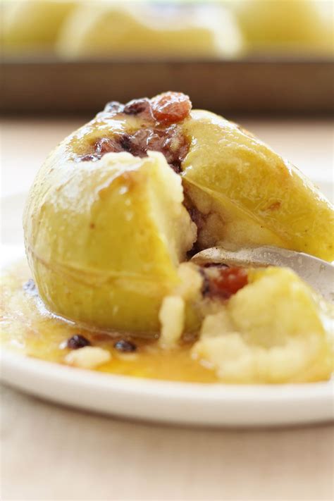Baked Apples With Mincemeat Maple Syrup And Brandy Butter