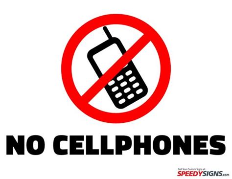 Free Printable No Cell Phone Signs Clipart Best