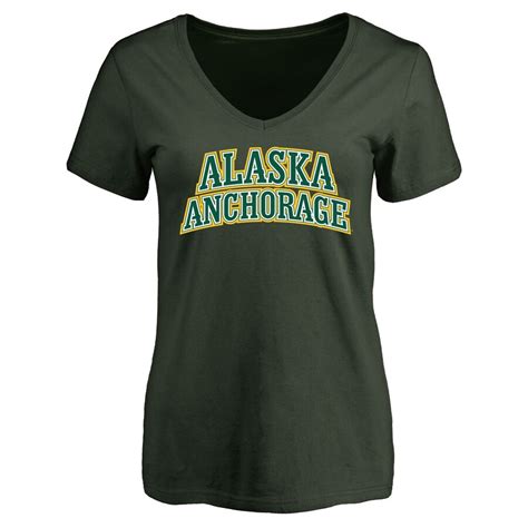 Womens Green Alaska Anchorage Seawolves Everyday T Shirt