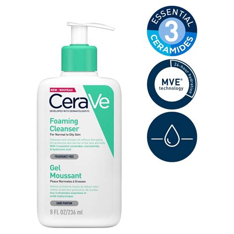 Cerave Facial Foaming Cleanser For Normal To Oily Skin 236ml Cerave