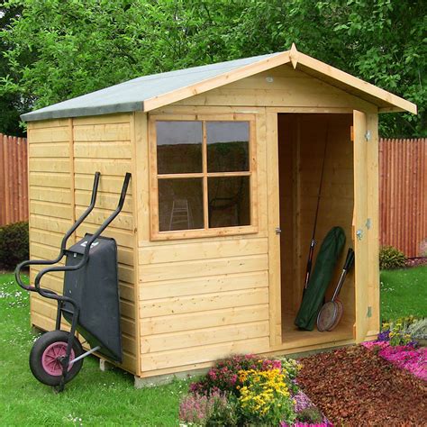 Garden sheds are the perfect places to stow away tools and gardening equipment, or for completing various diy tasks. 7X7 Abri Apex Shiplap Wooden Shed | Departments | DIY at B&Q