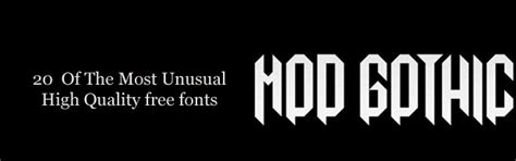 20 Of The Most Unusual High Quality Free Fonts Creative Nerds