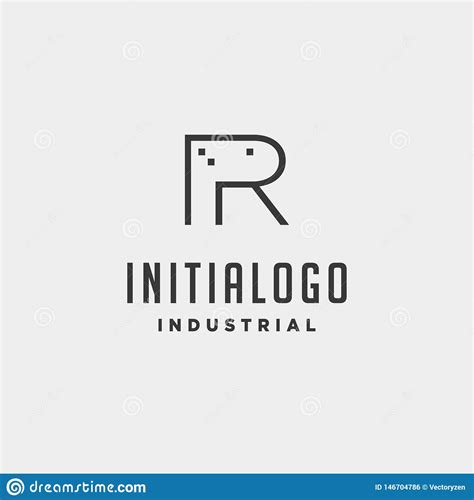 Initial Letter R Real Estate Logo Design Vector