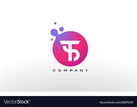 Ts Letter Dots Logo Design With Creative Trendy Vector Image