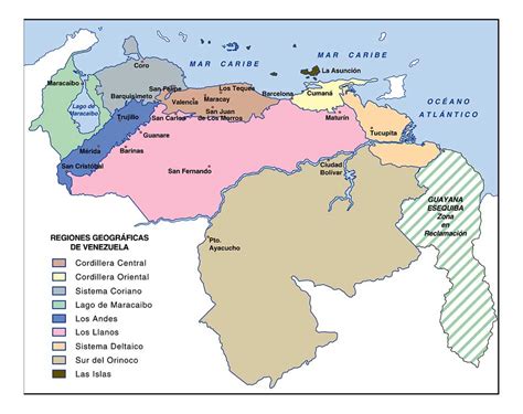 Mapas De Venezuela Para Descargar E Imprimir Con Regiones Capitales Estados Para Colorear