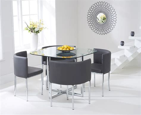 Buy stowaway dining set and get the best deals at the lowest prices on ebay! Algarve Glass Stowaway Dining Table with Grey High Back ...