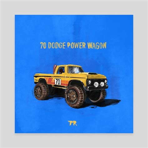 Dodge Power Wagon An Art Canvas By Tamar Budaghashvili Inprnt