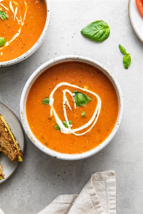 Homemade Tomato Basil Soup Easy Vegan The Simple Veganista