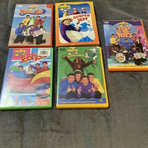 The Wiggles Dvd Lot Of 5 Surfer Jeff Wiggle Bay Toot Toot Top Of The