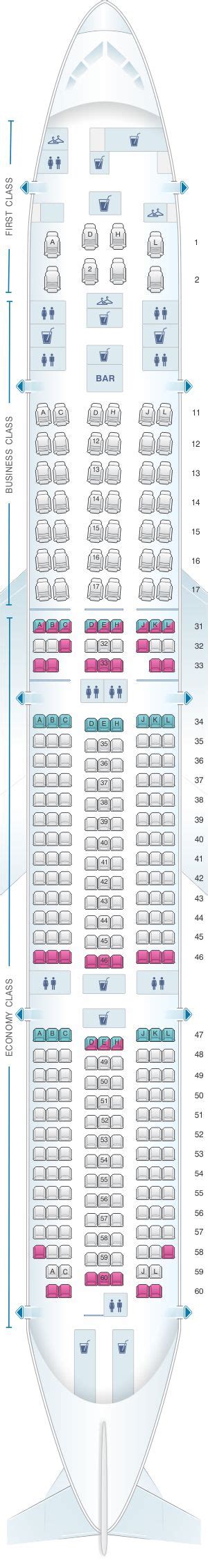Seat Map Air China Boeing B777 300er Asiana Airlines Air Transat
