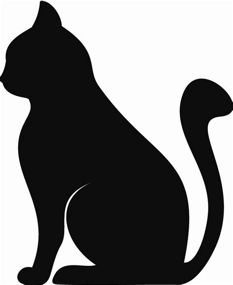 Silhouette Of A Sitting Cat Vinyl Wall Decal Animal Cat Pet Salon Mural