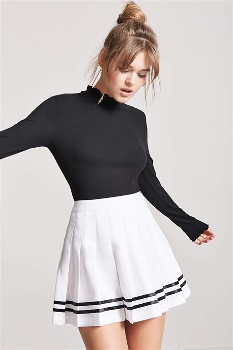 Black White Tennis Skirt Ar