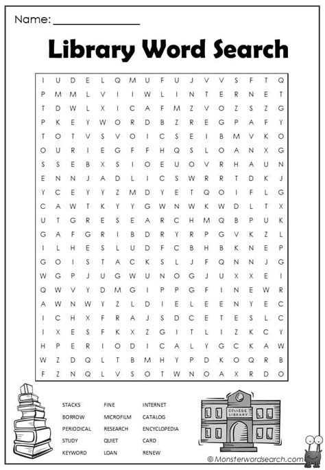 Free Printable Library Word Search Free Printable Templates