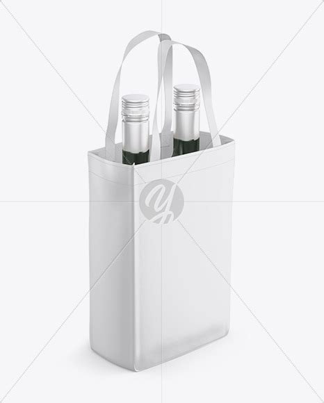 The illustration is available for download in high resolution quality up to 5000x5000 and in eps file format. Bag With Wine Bottles Mockup - Half Side View (High-Angle ...