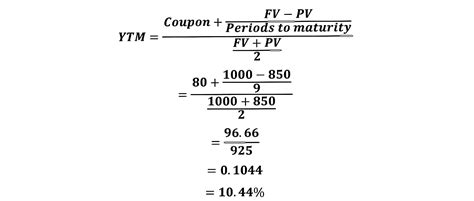 Calculation Of Value Of Bond And Yield To Maturity Ytm