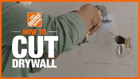 How To Cut And Repair Drywall The Home Depot Youtube
