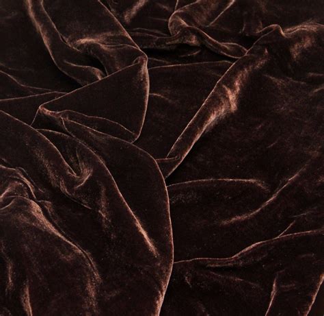 Dark Brown Silk Velvet Fabric Ifabric