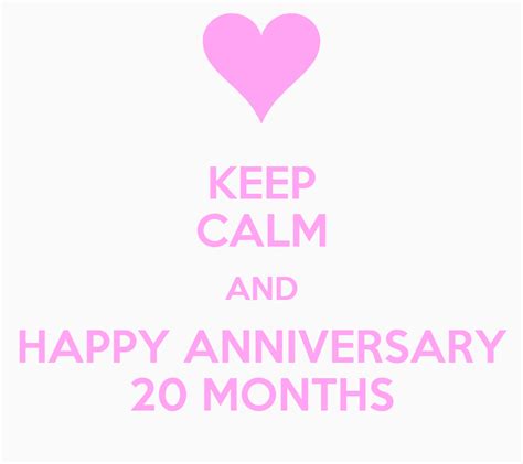 Keep Calm And Happy Anniversary 20 Months Poster Novi Keep Calm O Matic