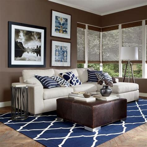 Navy Blue And Brown Living Room Ideas
