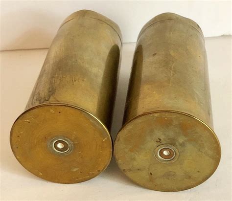 Ww1 Pair Of Empty Brass Artillery Shells 2000746962