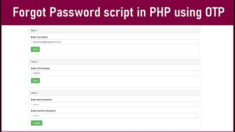 Forgot Password Recovery Reset Using Php And Mysql Vrogue Co