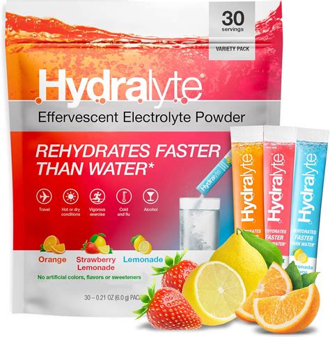 Buy Hydralyte Electrolyte Powder Packets Variety Flavor Hydration